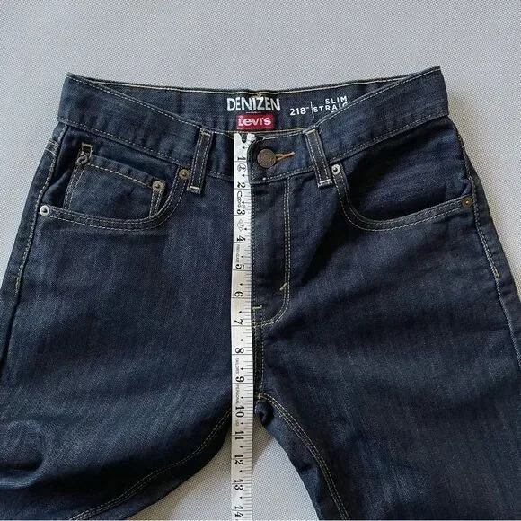 Denizen Levi’s 218 Slim Straight Fit NWOT Dark Denim Youth Size 16 Reg - Picture 6 of 10